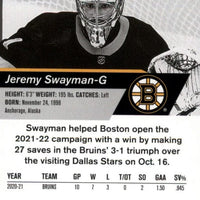 Jeremy Swayman 2021 2022 Upper Deck NHL Star Rookies Box Set Card #3