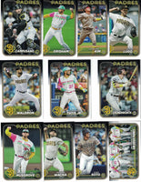 San Diego Padres 2024 Topps Complete Mint 20 Card Hand Collated Team Set Featuring Manny Machado, Yu Darvish, Xander Bogaerts, Fernando Tatis Jr and a Matt Waldron Rookie Card Plus
