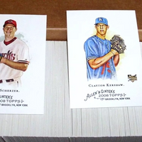 2008 Topps Allen Ginter Baseball Series Complete Mint Basic 300 Card Set (Baseball and Historical Figures!) Loaded with Baseball Stars, Rookies and Hall of Famers including Derek Jeter, Ken Griffey Jr, Mickey Mantle, Clayton Kershaw and Max Scherzer Plus