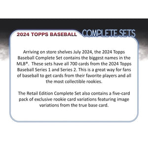 2024 Topps Baseball RETAIL Edition Factory Sealed Set with 5 EXCLUSIVE Rookie Variation Cards