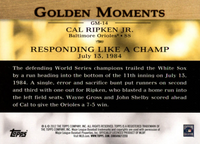 2012 Topps "Golden Moments" Series #2 Complete Mint Insert Set with Mays, Ripken, Strasburg+
