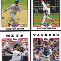 2008 Topps RARE Opening Day Baseball GOLD Version Complete Mint Set Serial Numbered Only 2199 Made