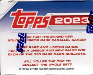 2023 Topps Baseball UPDATE Series Factory Sealed Blaster Box with 3 Blaster Exclusive Base Card Parallels