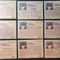 Frank Thomas 1992 Star Company NOVA Series Complete Mint 9 Card Set. Only 500 MADE.
