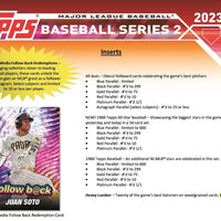 2023 Topps Baseball Series 2 Factory Sealed Blaster Box with an EXCLUSIVE Commemorative Relic