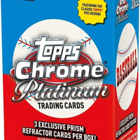 2022 Topps CHROME PLATINUM Baseball Series Blaster Box with EXCLUSIVE PRISM Refractor Parallels