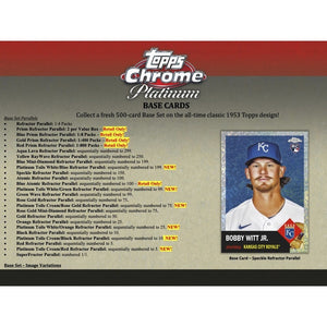 2022 Topps CHROME PLATINUM Baseball Series Blaster Box with EXCLUSIVE PRISM Refractor Parallels