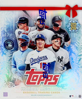 2026 Topps Baseball Holiday MEGA BOX Containing 100 Cards Including 1 Relic or Autograph Relic Plus a Die-Cut Ornament Card in Every Box
