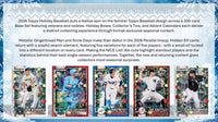 2026 Topps Baseball Holiday MEGA BOX Containing 100 Cards Including 1 Relic or Autograph Relic Plus a Die-Cut Ornament Card in Every Box
