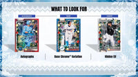 2026 Topps Baseball Holiday MEGA BOX Containing 100 Cards Including 1 Relic or Autograph Relic Plus a Die-Cut Ornament Card in Every Box
