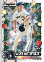 2026 Topps Baseball Holiday MEGA BOX Containing 100 Cards Including 1 Relic or Autograph Relic Plus a Die-Cut Ornament Card in Every Box
