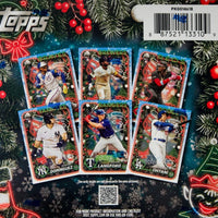 2024 Topps Baseball Holiday MEGA BOX Containing 100 Cards Including 1 Relic, Autograph or Autograph Relic Plus an Ornament Box Loader in Every Box