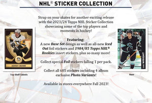 2023 2024 Topps NHL Sticker Collection Unopened Factory Sealed Box