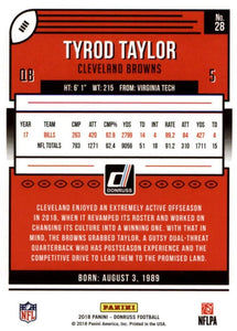 Tyrod Taylor 2018 Donruss Mint Card #28