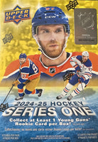 2024 2025 Upper Deck Series One Hockey Unopened Blaster Box of Packs with a Young Guns Rookie Card and Green Dazzler Card Plus
