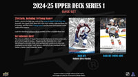 2024 2025 Upper Deck Series One Hockey Unopened Blaster Box of Packs with a Young Guns Rookie Card and Green Dazzler Card Plus
