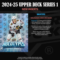 2024 2025 Upper Deck Series One Hockey Unopened Blaster Box of Packs with a Young Guns Rookie Card and Green Dazzler Card Plus