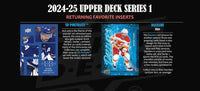 2024 2025 Upper Deck Series One Hockey Unopened Blaster Box of Packs with a Young Guns Rookie Card and Green Dazzler Card Plus
