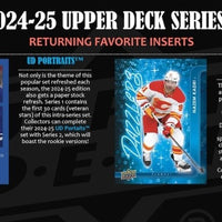 2024 2025 Upper Deck Series One Hockey Unopened Blaster Box of Packs with a Young Guns Rookie Card and Green Dazzler Card Plus