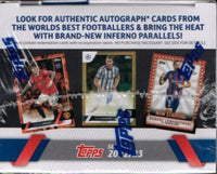 2022 2023 Topps UEFA Champions League Soccer Collection Factory Sealed Blaster Box with 4 EXCLUSIVE INFERNO Parallels
