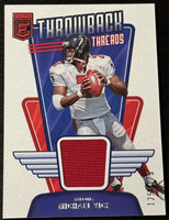 Michael Vick 2023 Donruss Elite Throwback Threads Series Mint Insert Card #8 Featuring an Authentic Red Jersey Swatch #125/375 Made
