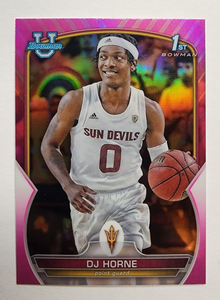 DJ Horne 2022 2023 Bowman University Chrome Pink Refractor Mint Rookie Card #54