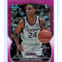 Jordan Hawkins 2023 Bowman Chrome University Pink Refractor Series Mint Card #85