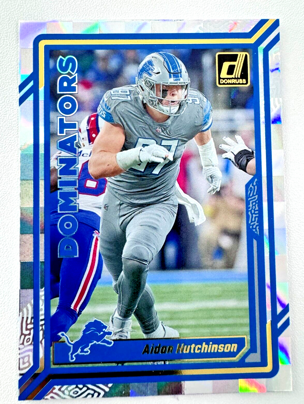 Aidan Hutchinson 2022 Donruss Dominators Series Mint Insert Card #D-38