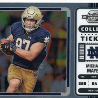 Michael Mayer 2023 Panini Chronicles Draft Picks Optic Contenders Mint Card #13