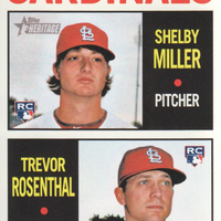 Shelby Miller and Trevor Rosenthal 2013 Topps Heritage Series Mint Rookie Card #262