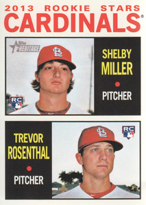 Shelby Miller and Trevor Rosenthal 2013 Topps Heritage Series Mint Rookie Card #262