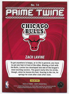 Zach LaVine 2022 2023 Panini Hoops Prime Twine Series Mint Card #14