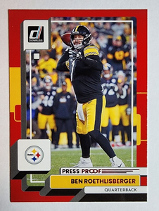 Ben Roethlisberger 2022 Donruss Press Proof Red Series Mint Card #224