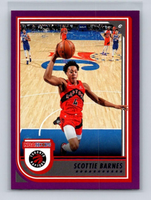 Scottie Barnes 2022 2023 Panini Hoops Purple Series Mint Card #37
