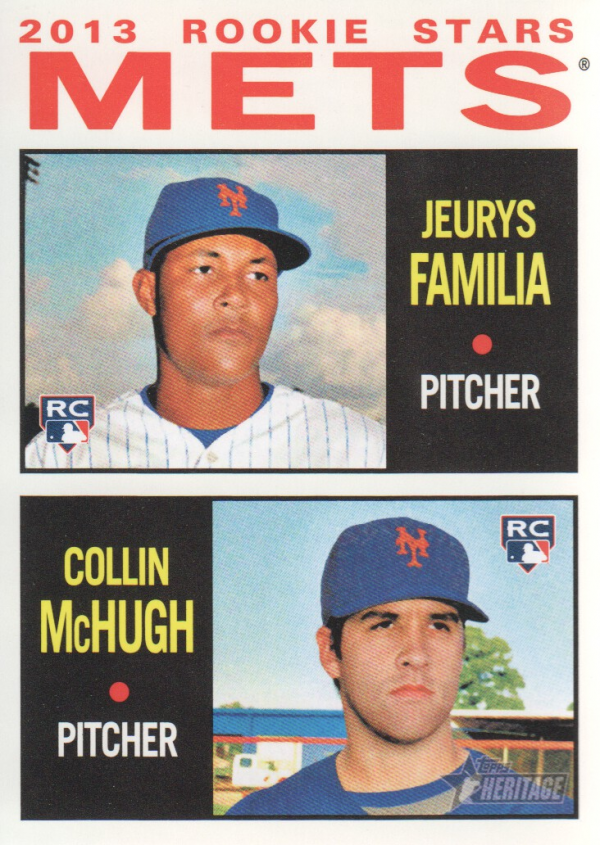 Jeurys Familia and Collin McHugh 2013 Topps Heritage Series Mint Rookie Card #398