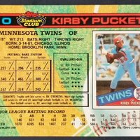 Kirby Puckett 1991 Topps Stadium Club Series Mint Card #110
