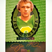 Joe Montana 1995 Upper Deck Trilogy Collector's Choice Header Card