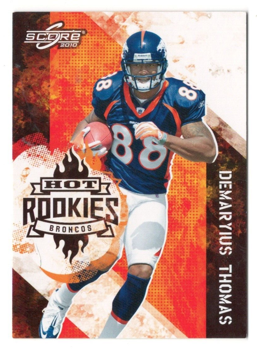 Demaryius Thomas 2010 Score Hot Rookies Series Mint Rookie Card #19, image size:825x1125