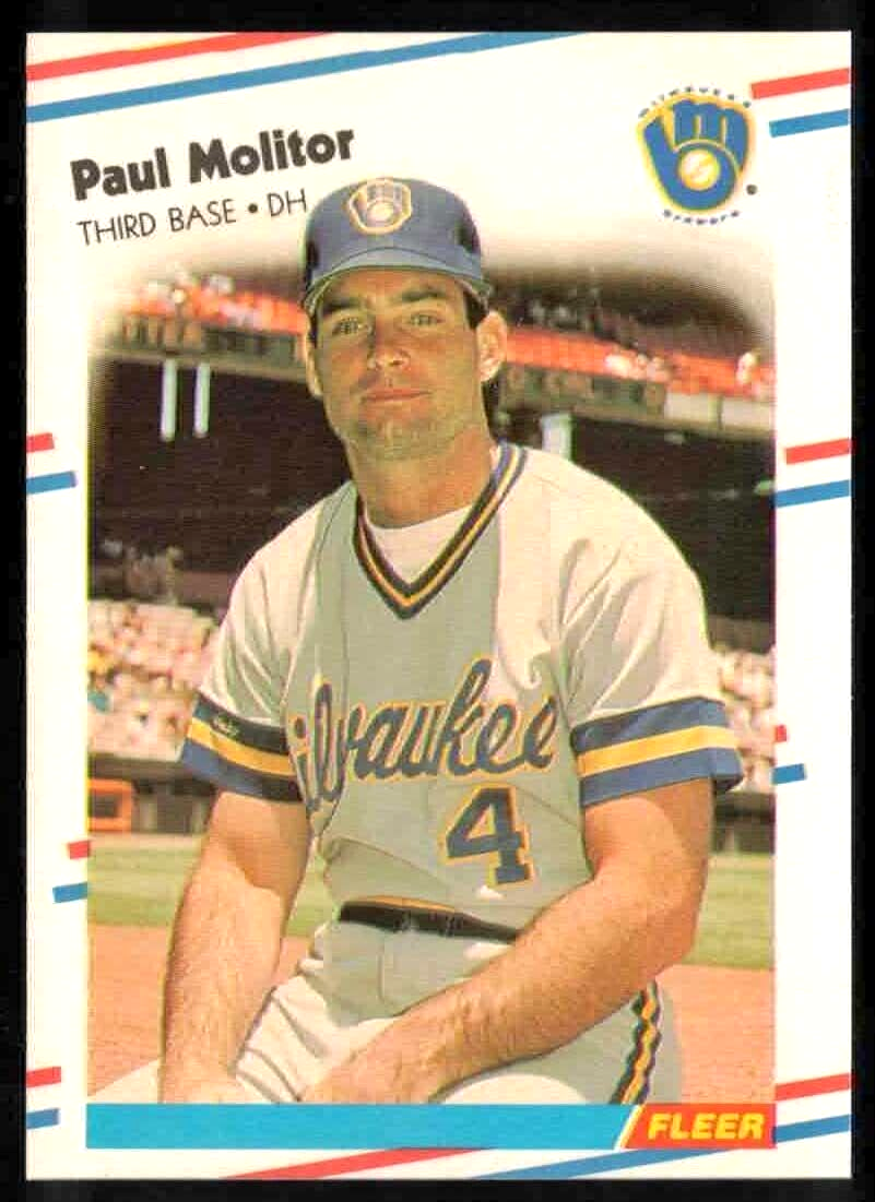 Paul Molitor 1988 Fleer Glossy Series Mint Card #169