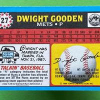 Dwight Gooden 1988 Topps UK Mini Series Mint Card #27