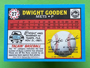 Dwight Gooden 1988 Topps UK Mini Series Mint Card #27