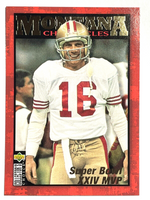 Joe Montana 1995 Chronicles Collector's Choice Series Mint Card #JM9
