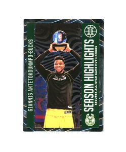 Giannis Antetokounmpo 2020 2021 Panini Illusions Season Highlights Series Mint Card #10