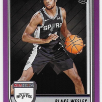 Blake Wesley 2022 2023 Panini Hoops Purple Series Mint Rookie Card #255