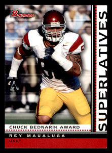 Rey Maualuga 2009 Bowman Draft Picks Superlatives Series Mint Card #S5