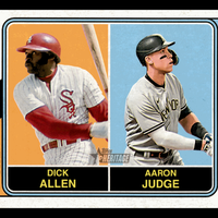 Aaron Judge and Dick Allen 2023 Topps Heritage Then and Now Series Mint Card #TAN-11