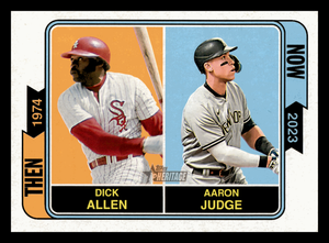 Aaron Judge and Dick Allen 2023 Topps Heritage Then and Now Series Mint Card #TAN-11