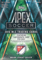 2016 Topps Apex MLS Soccer Unopened Blaster Box of Packs with One GUARANTEED AUTOGRAPHED Card in Each Box
