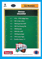 Joe Montana 1991 Upper Deck Football Heroes Complete Set
