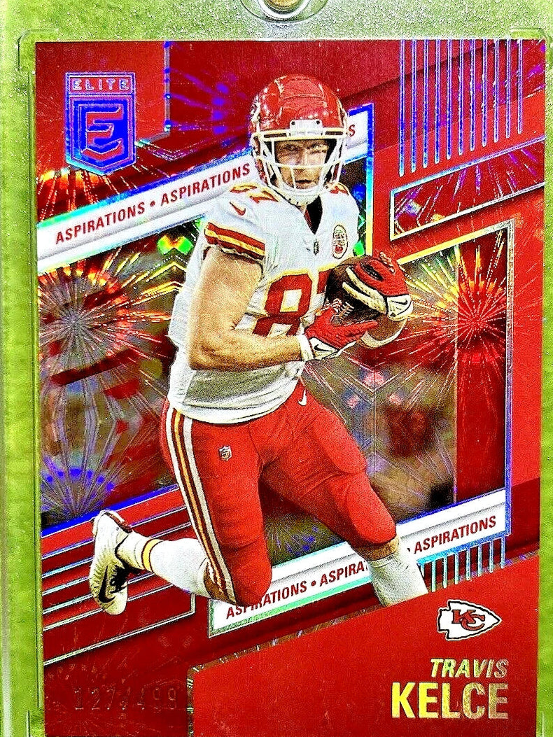 Travis Kelce 2022 Panini Donruss Elite Red Series Mint Card #91  Only 499 Made